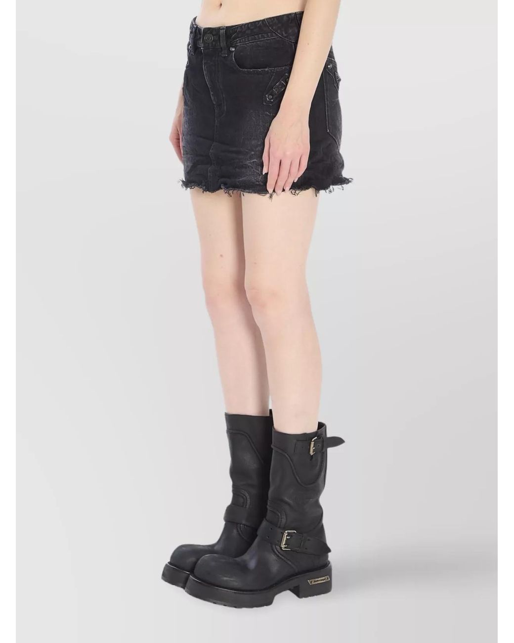 Balenciaga Multicolor Denim Slim-Fit Mini Skirt