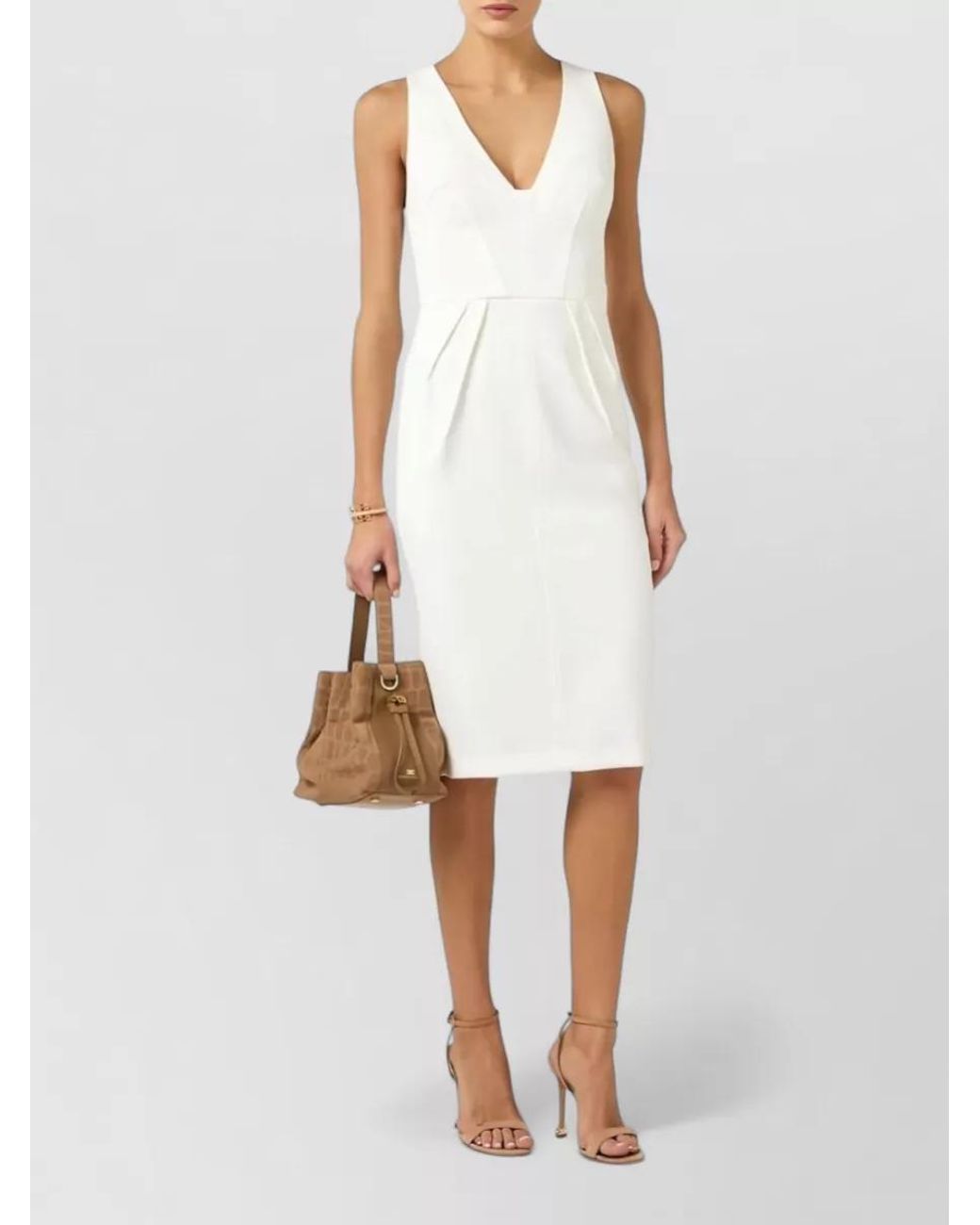 Elisabetta Franchi White Knee-Length Dress