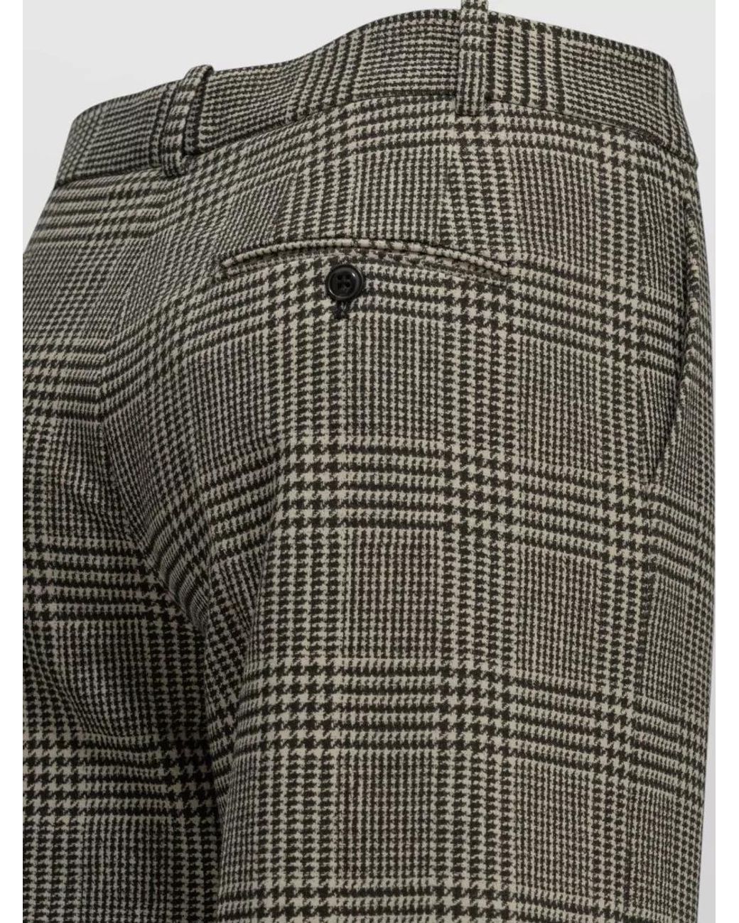 Circolo 1901 Gray Checked Straight-Leg Suit Trousers