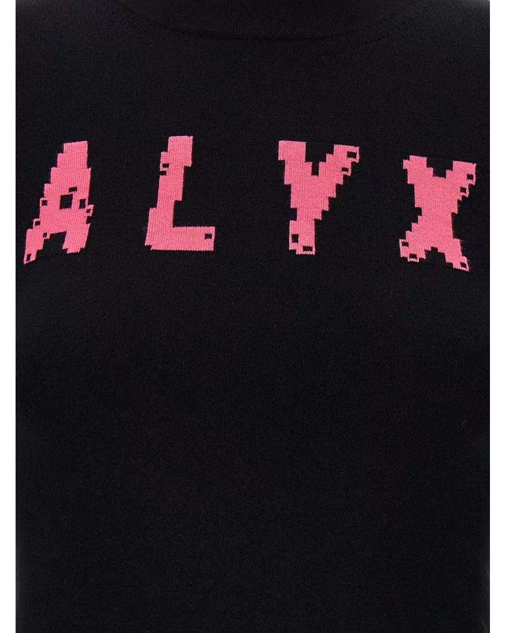 1017 ALYX 9SM Black High Neck Long Sleeve Knitted Top