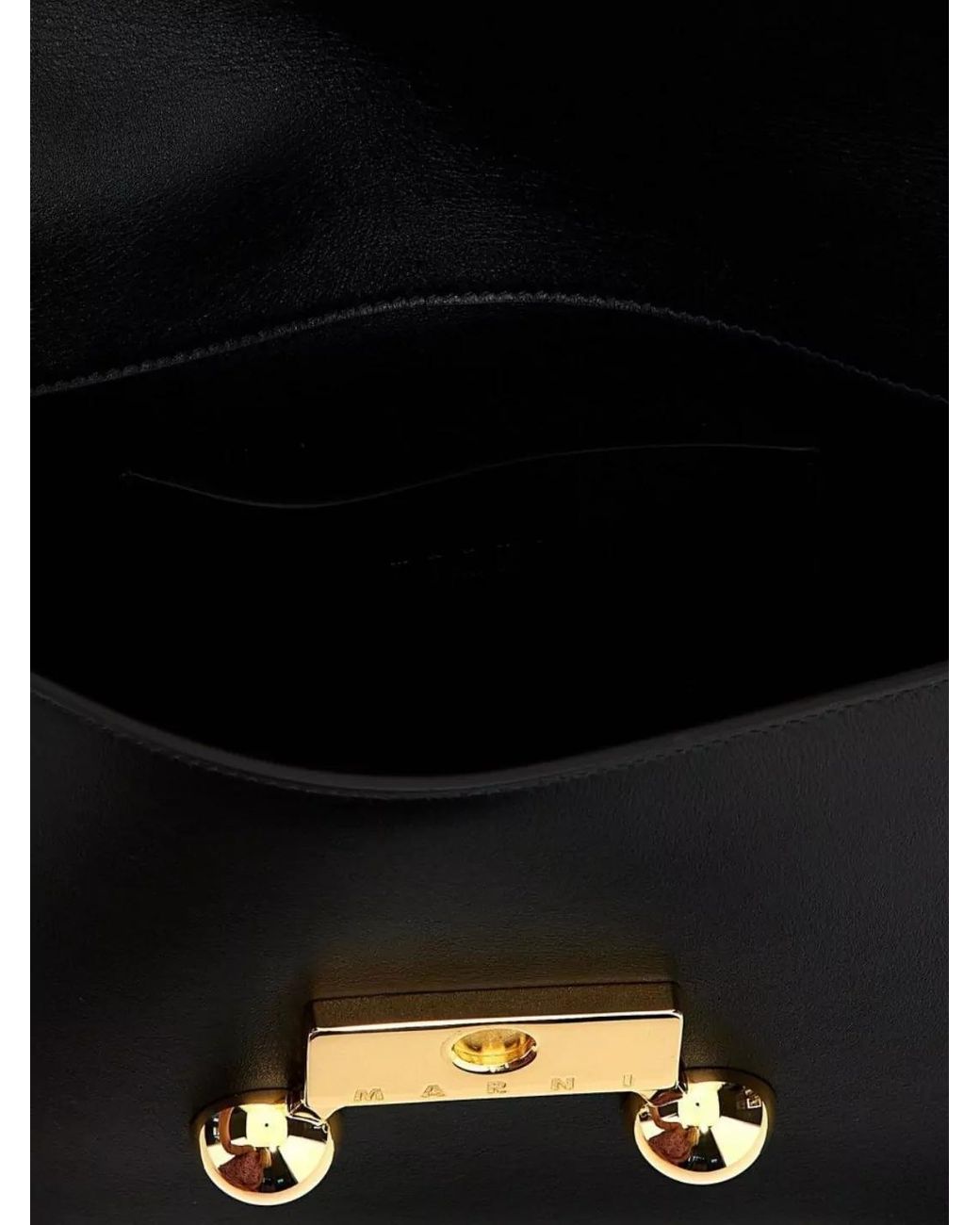 Marni Black Trunkaroo Medium Leather Shoulder Bag