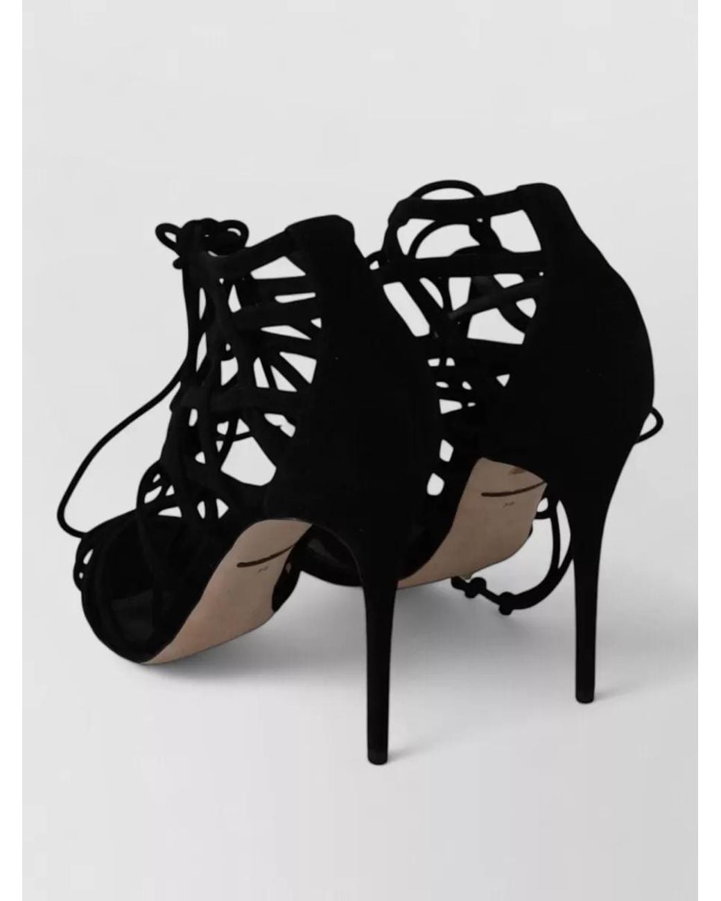 Dolce & Gabbana Black Suede Strappy Sandals