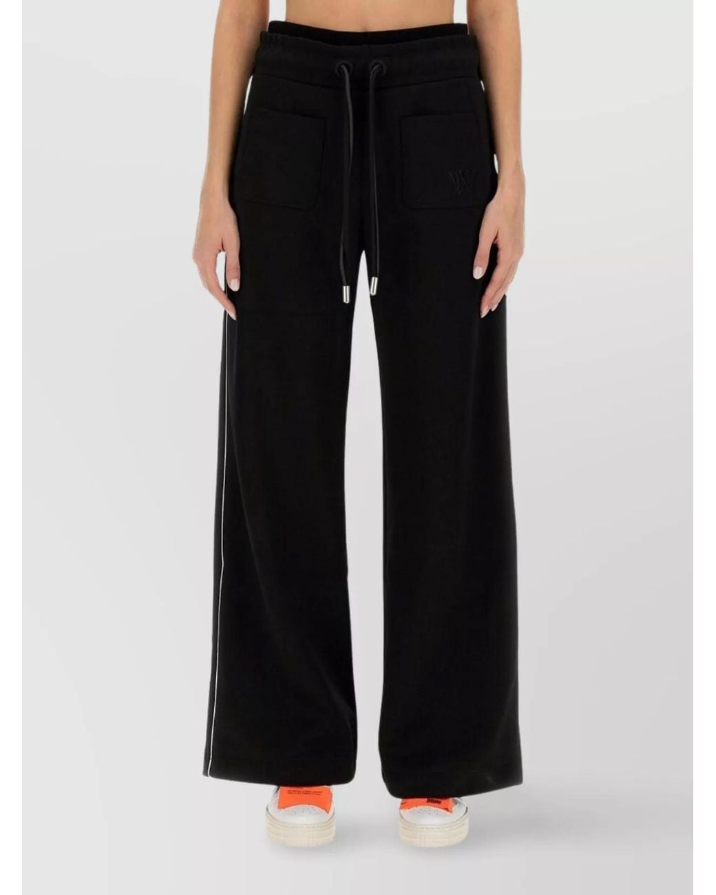 Off-White c/o Virgil Abloh Black Relaxed-Fit Wide-Leg Trousers