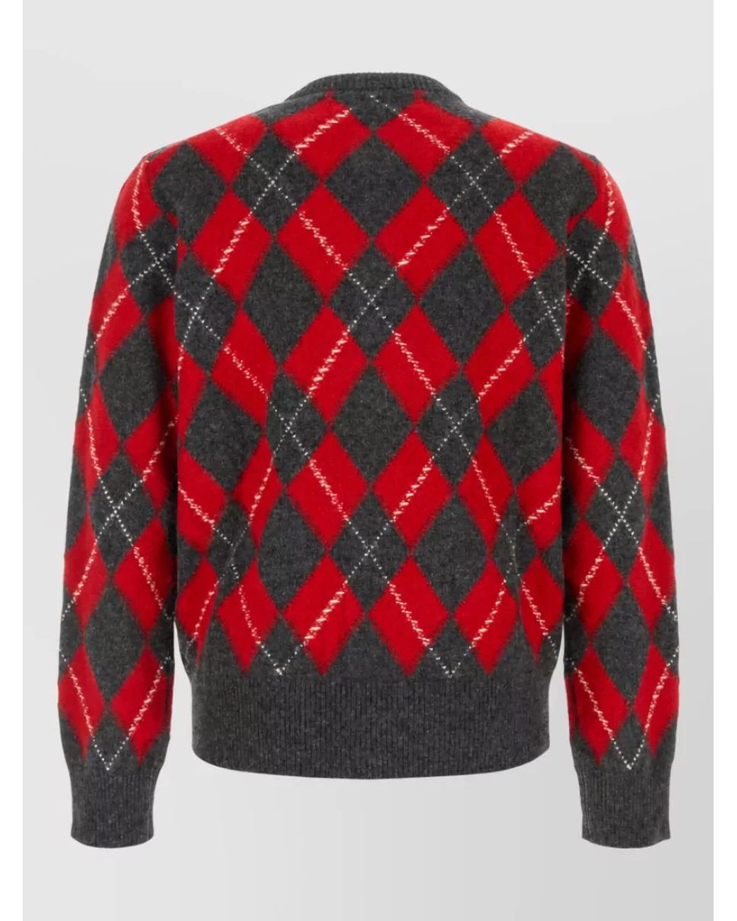 AMI Embroidered Wool Cardigan for men