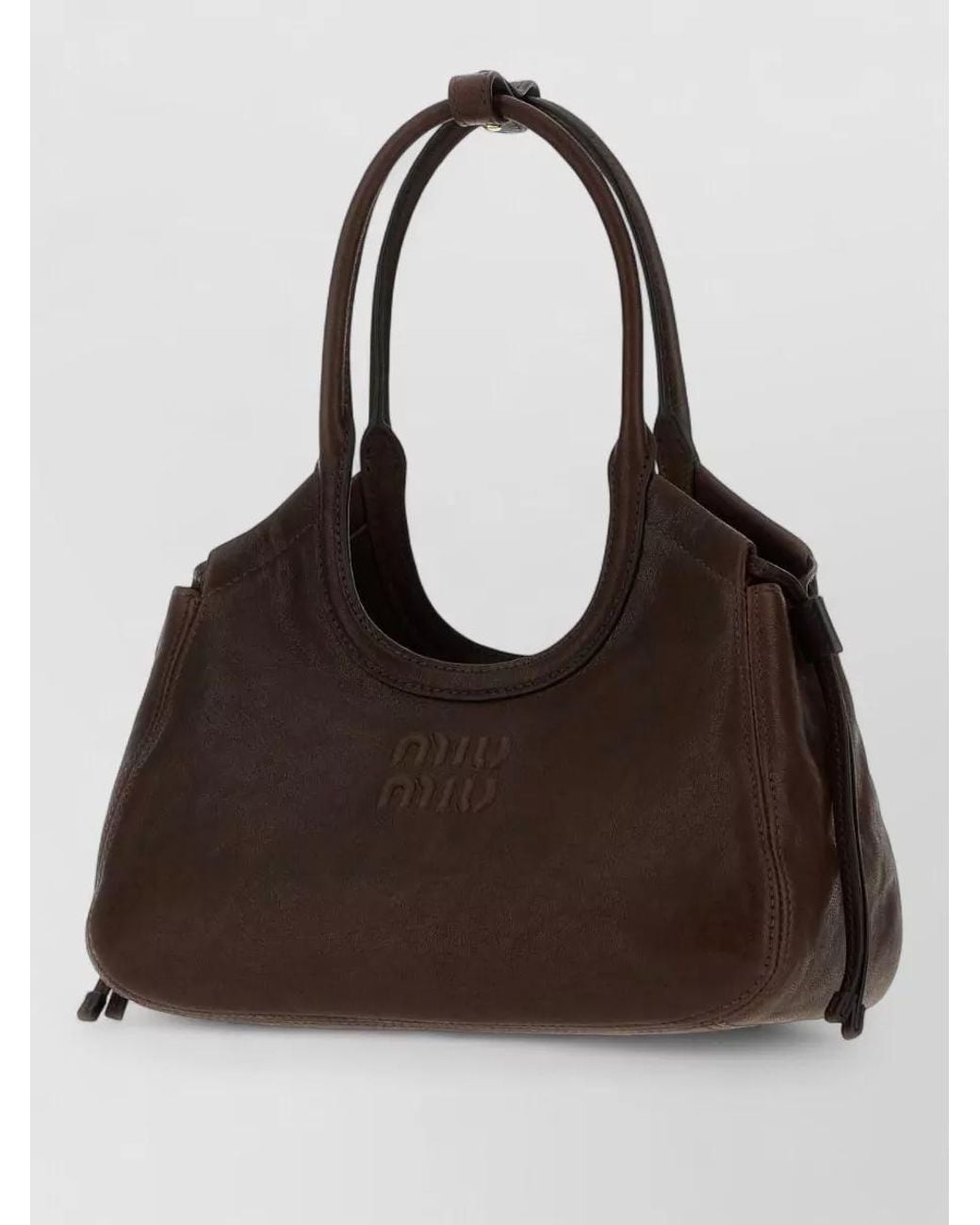 Miu Miu Brown Ivy Nappa Leather Tote Bag