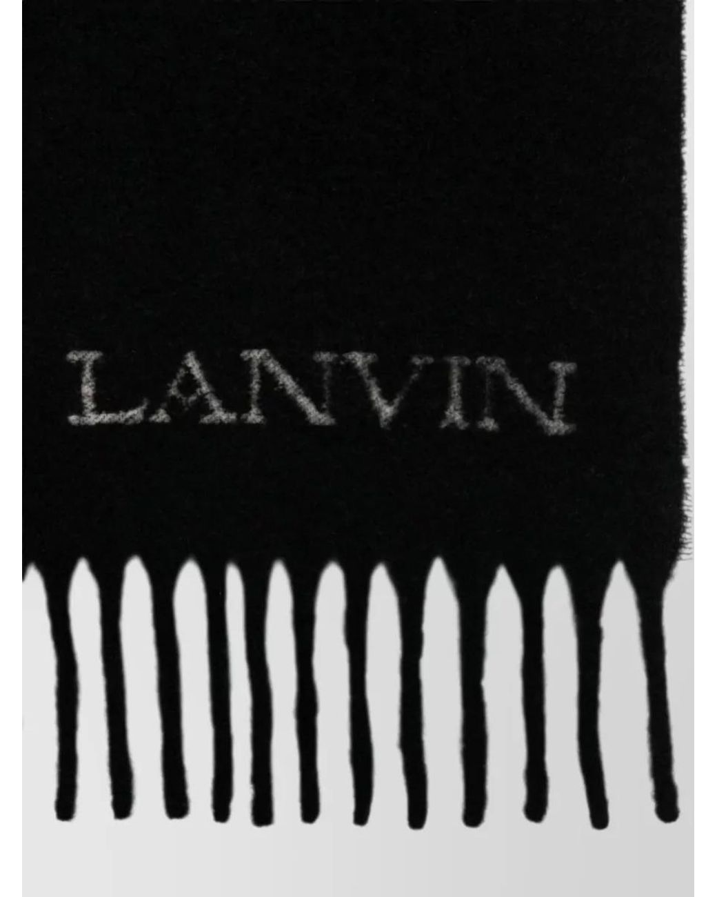 Lanvin Black Wool Scarf