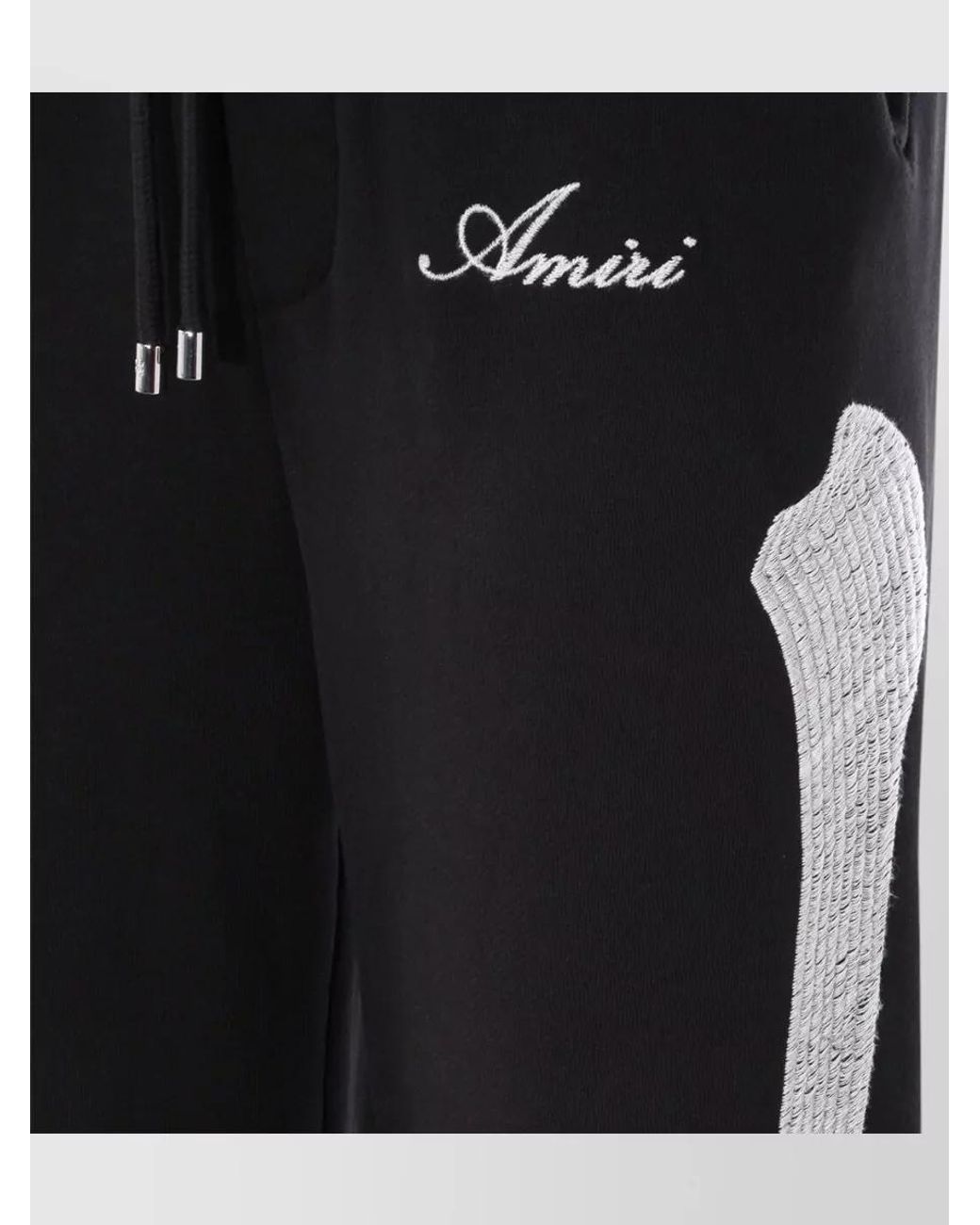 Amiri Black Cotton Oversized Track Pants for men