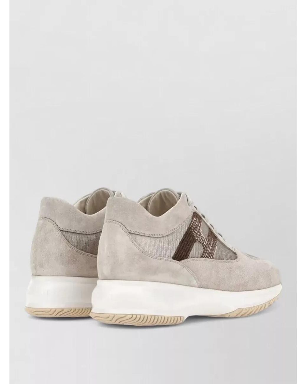 Hogan Natural Leather Low-Top Sneakers