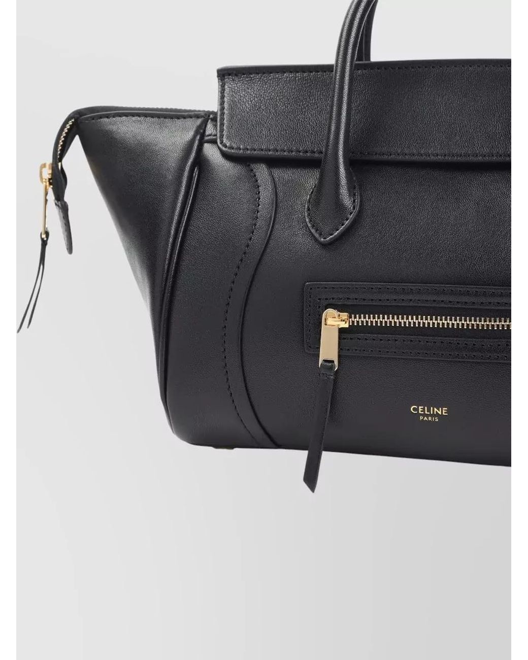 Céline Black Leather Small Luggage Bag