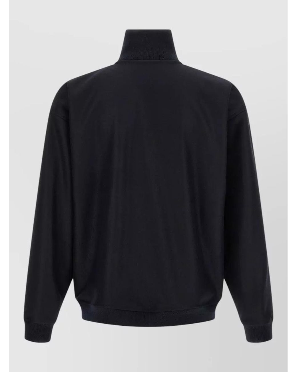 Jil Sander Blue Wool Funnel Neck Zip Jacket for men