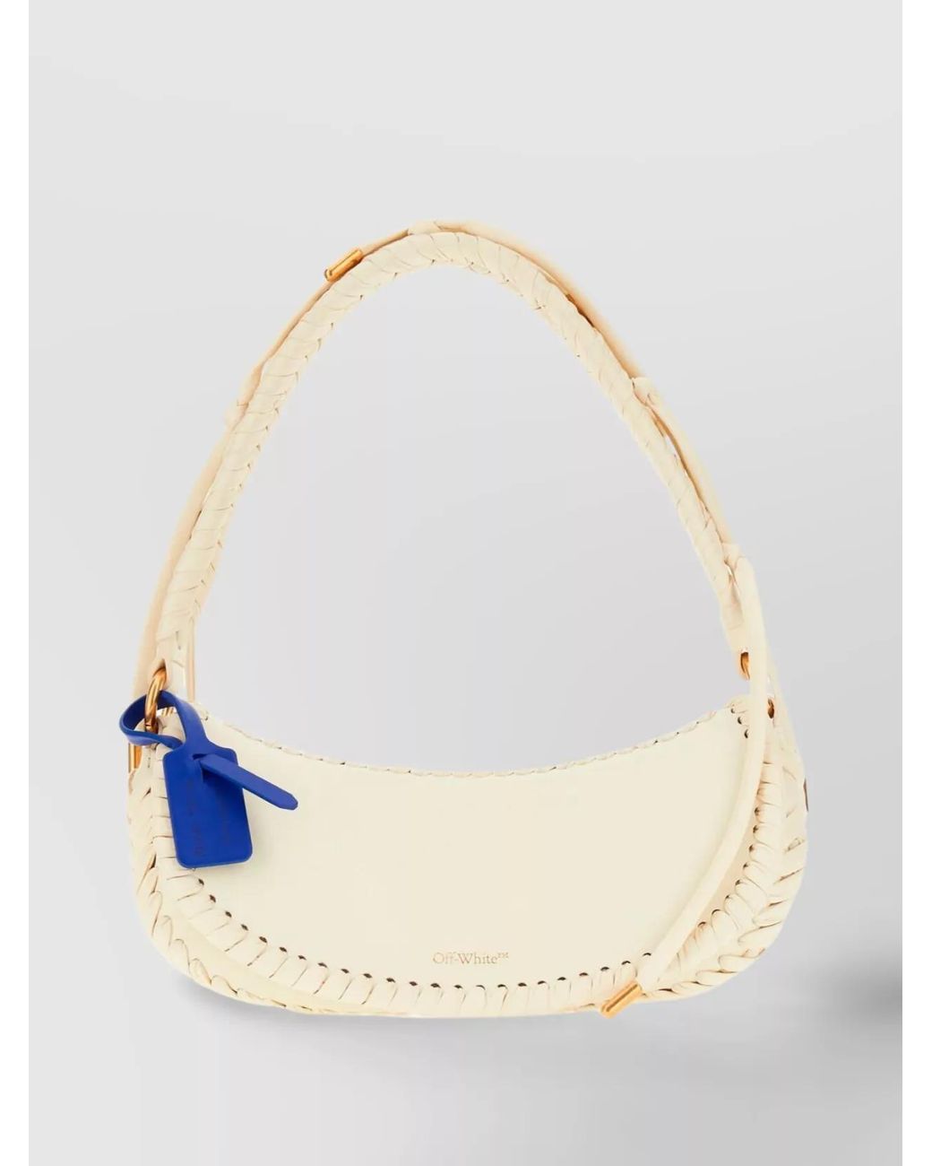 Off-White c/o Virgil Abloh Natural Edge Leather Shoulder Bag