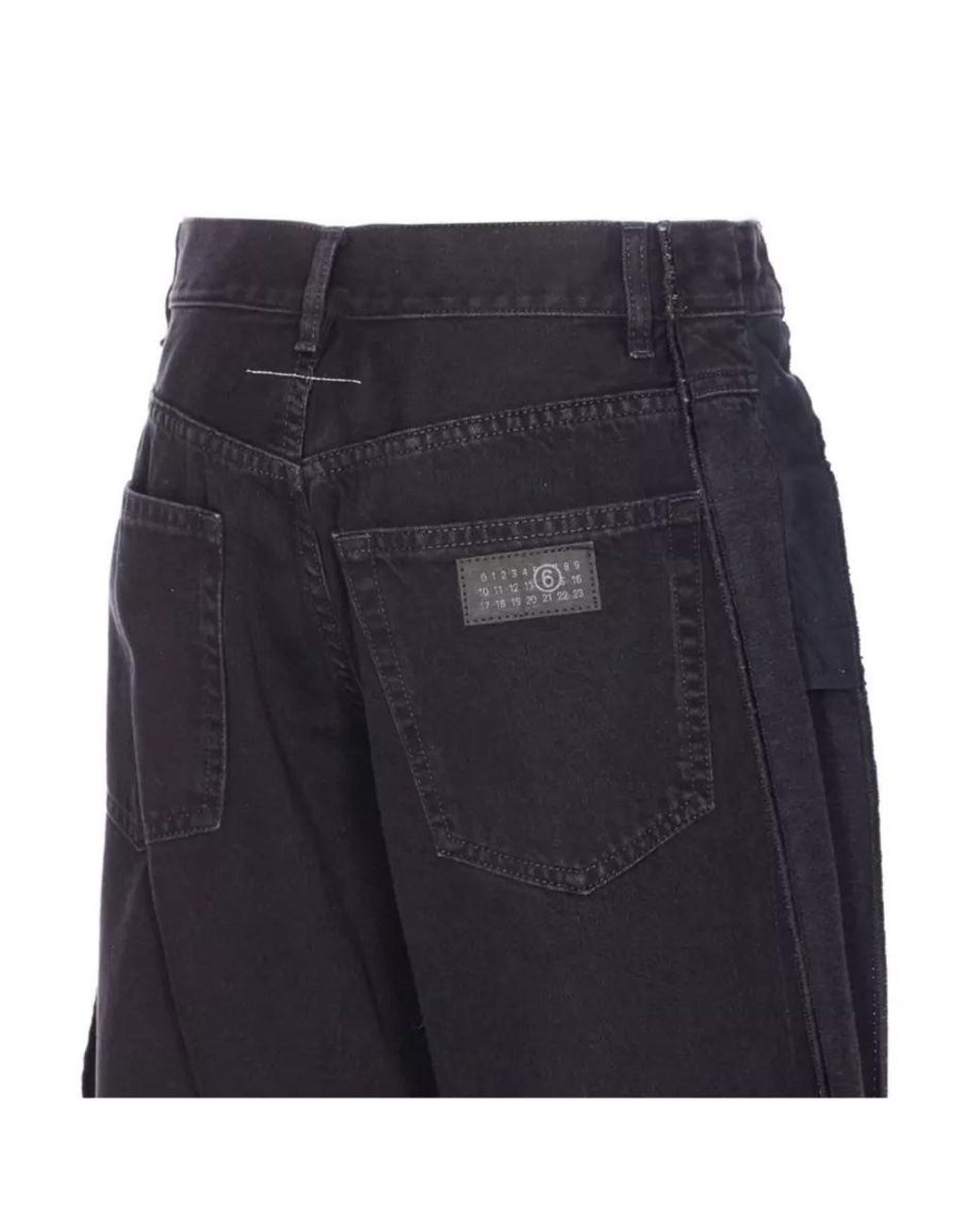 MM6 by Maison Margiela Blue Denim High-Rise Straight-Leg Jeans
