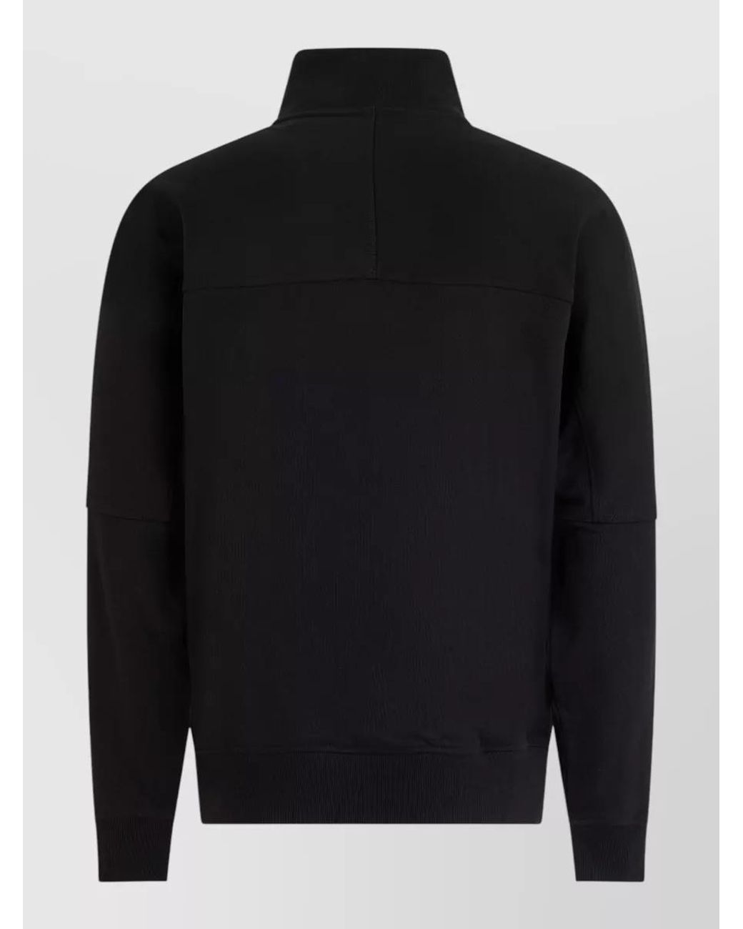 Boss Black Cotton High-Collar Zip Sweatshirt for men