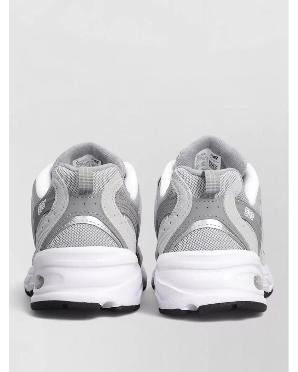 New Balance White Panelled Low-Top Sneakers