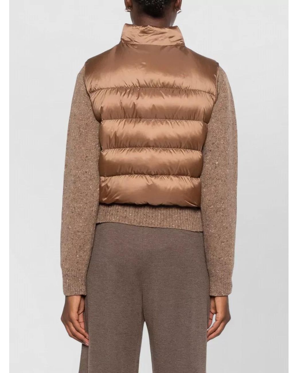 Max Mara Brown Down Puffer Gilet