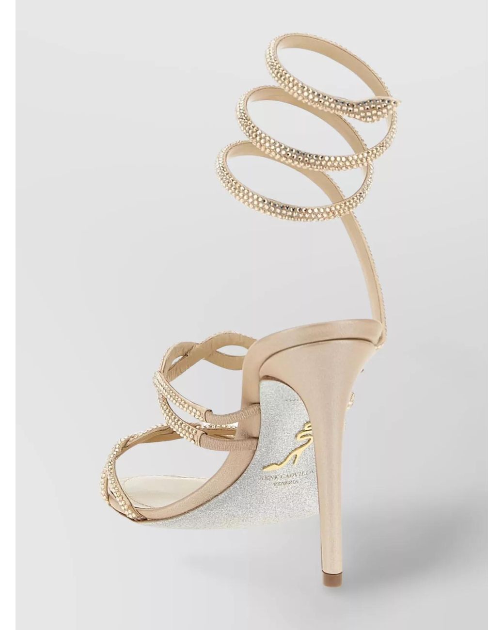 Rene Caovilla Natural Satin Braid Cleo Sandals