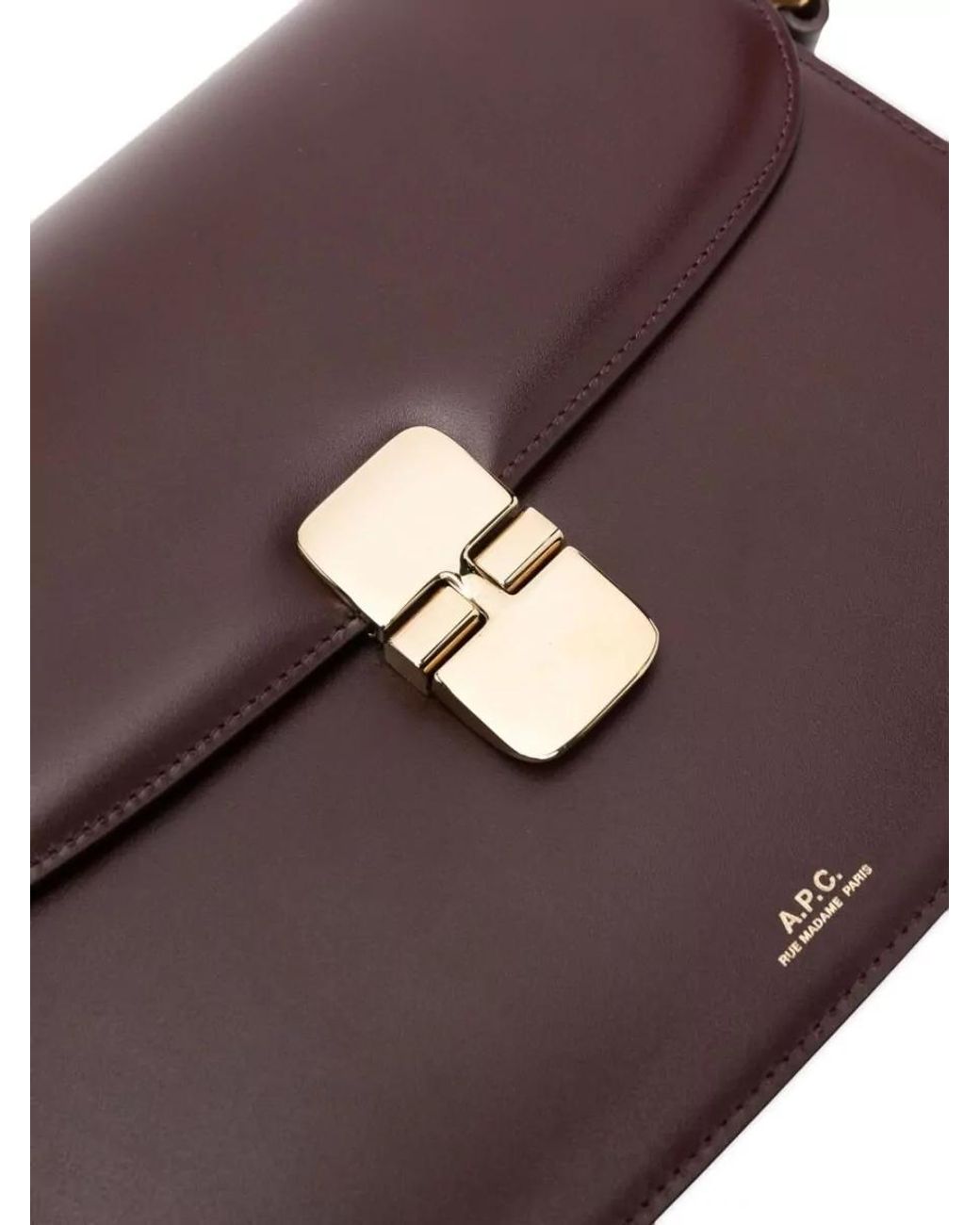A.P.C. Brown Grace Leather Shoulder Bag