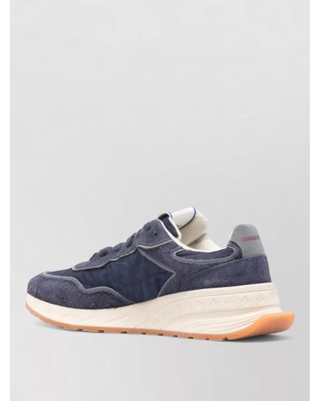 DSquared² Blue Suede Panel Low-Top Sneakers for men