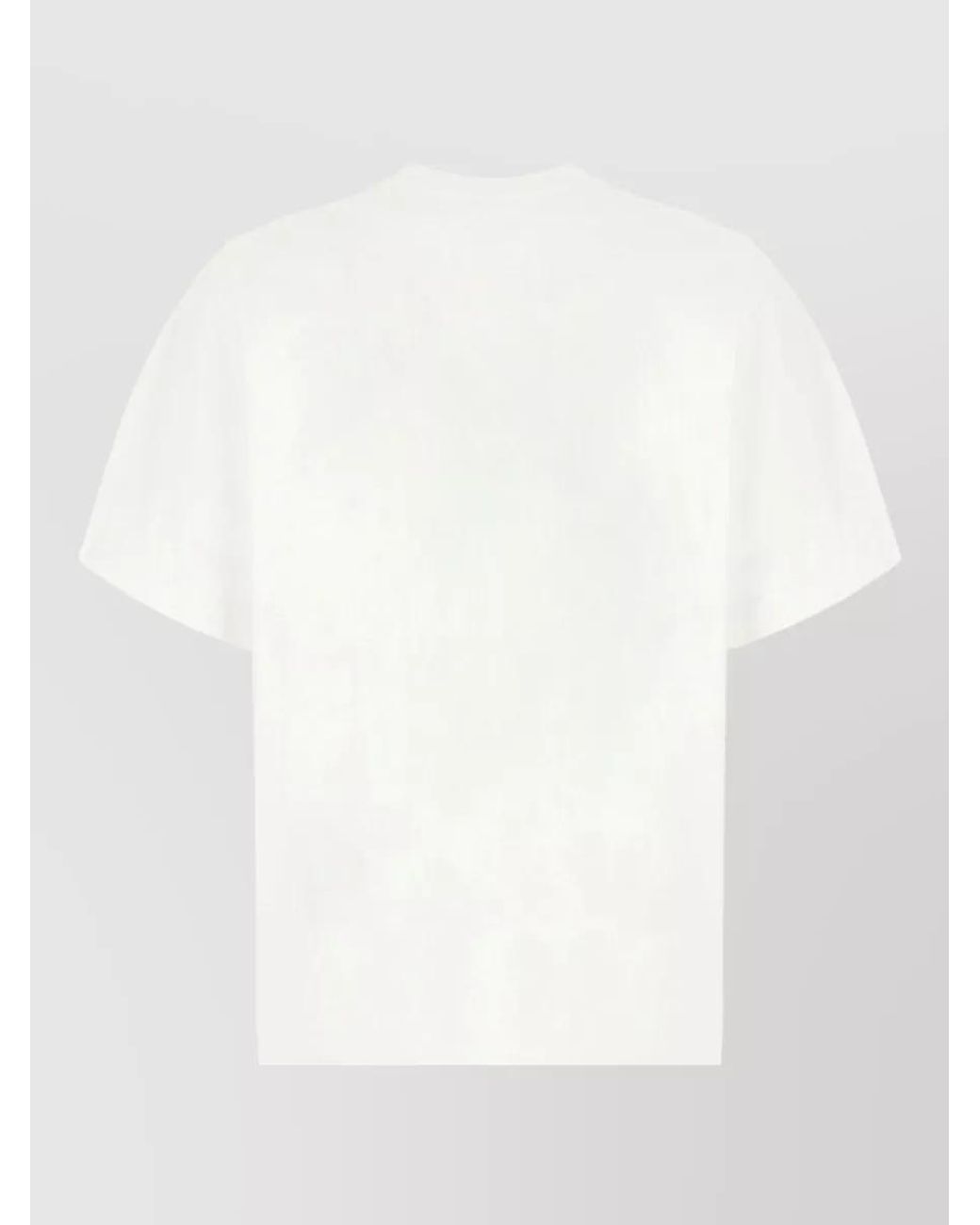 Casablanca White Cotton Logo Print Short Sleeve T-Shirt for men
