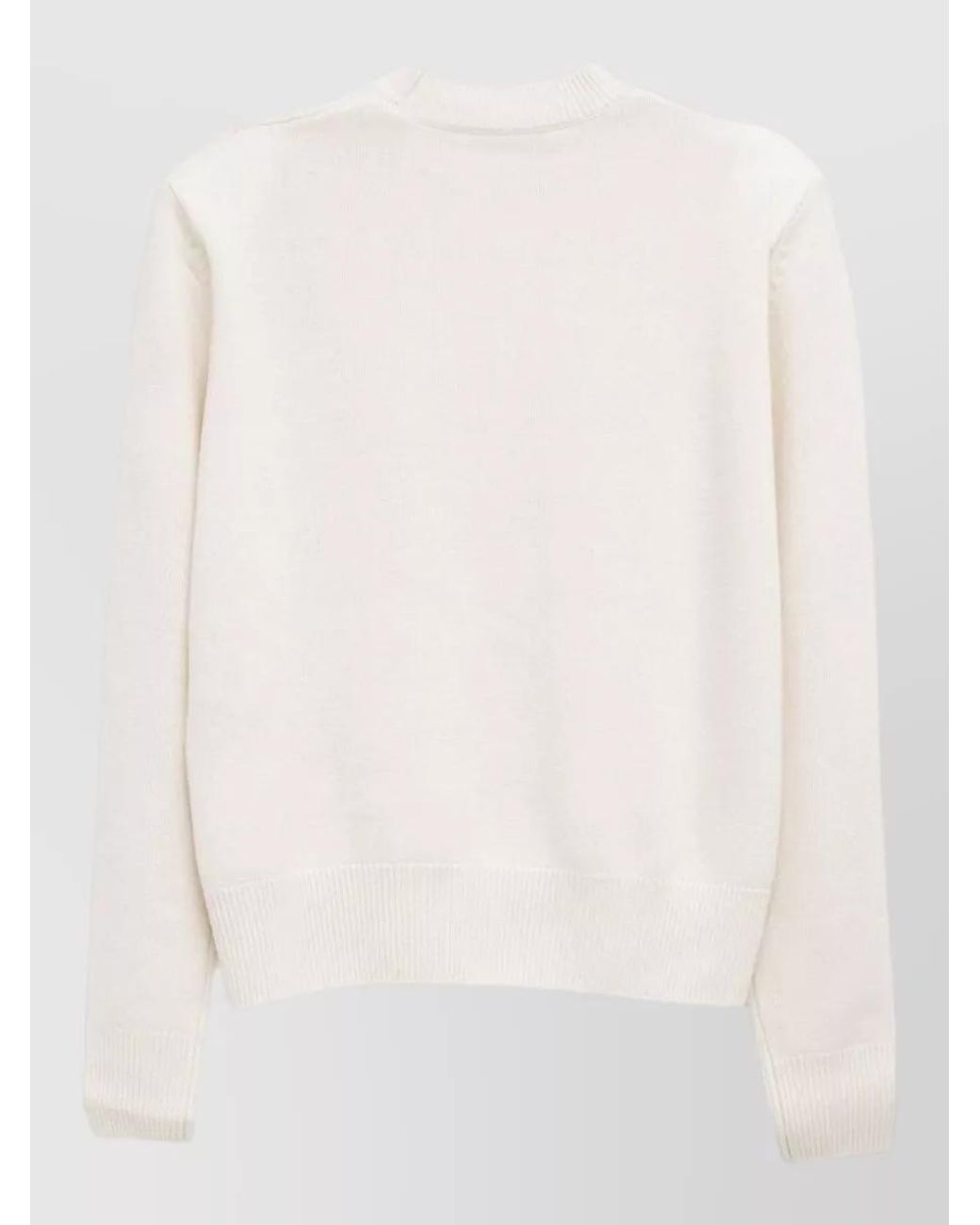 Frankie Shop Natural Cashmere Merino Wool Crewneck Sweater
