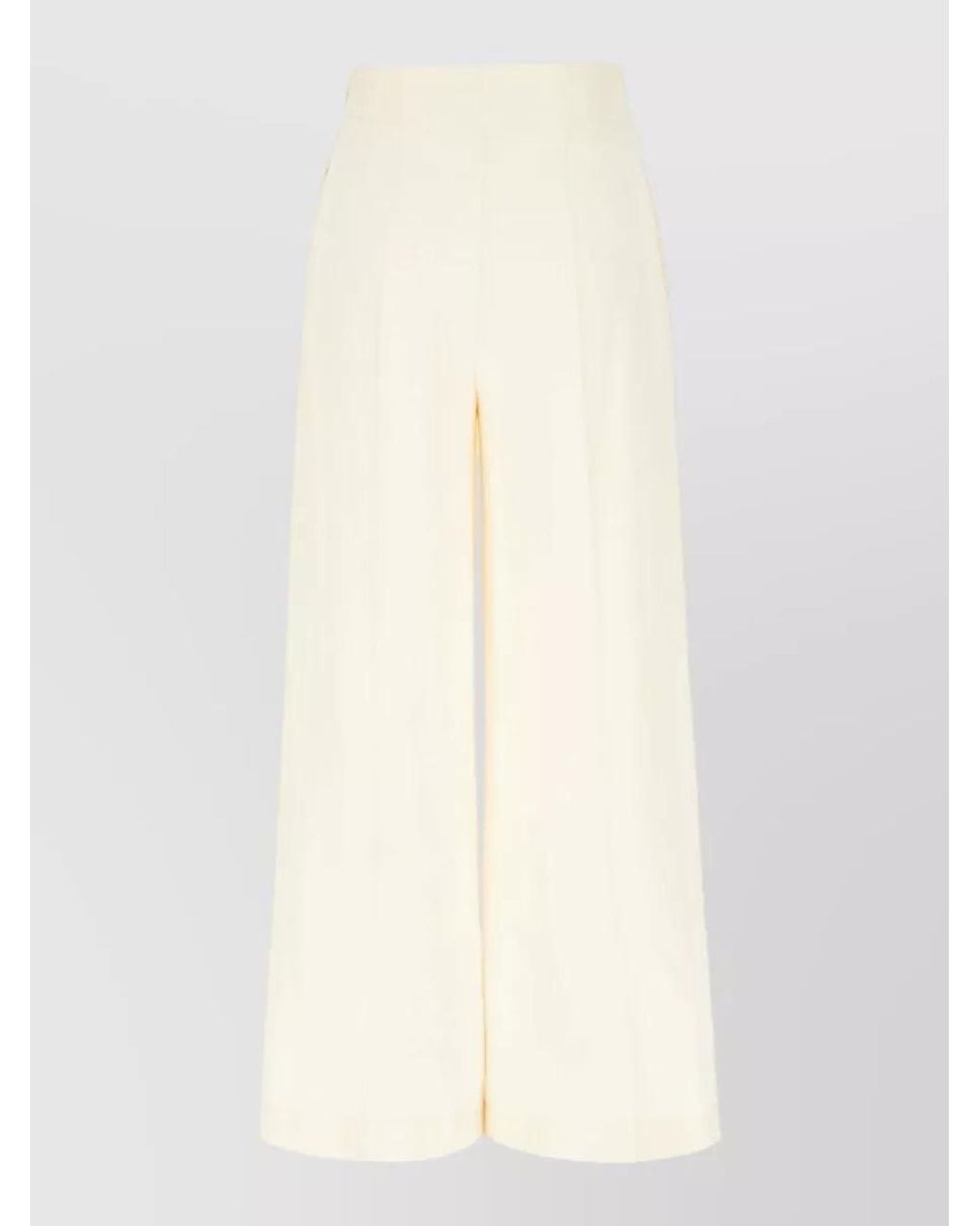SIMONA CORSELLINI White Wide-Leg Trousers