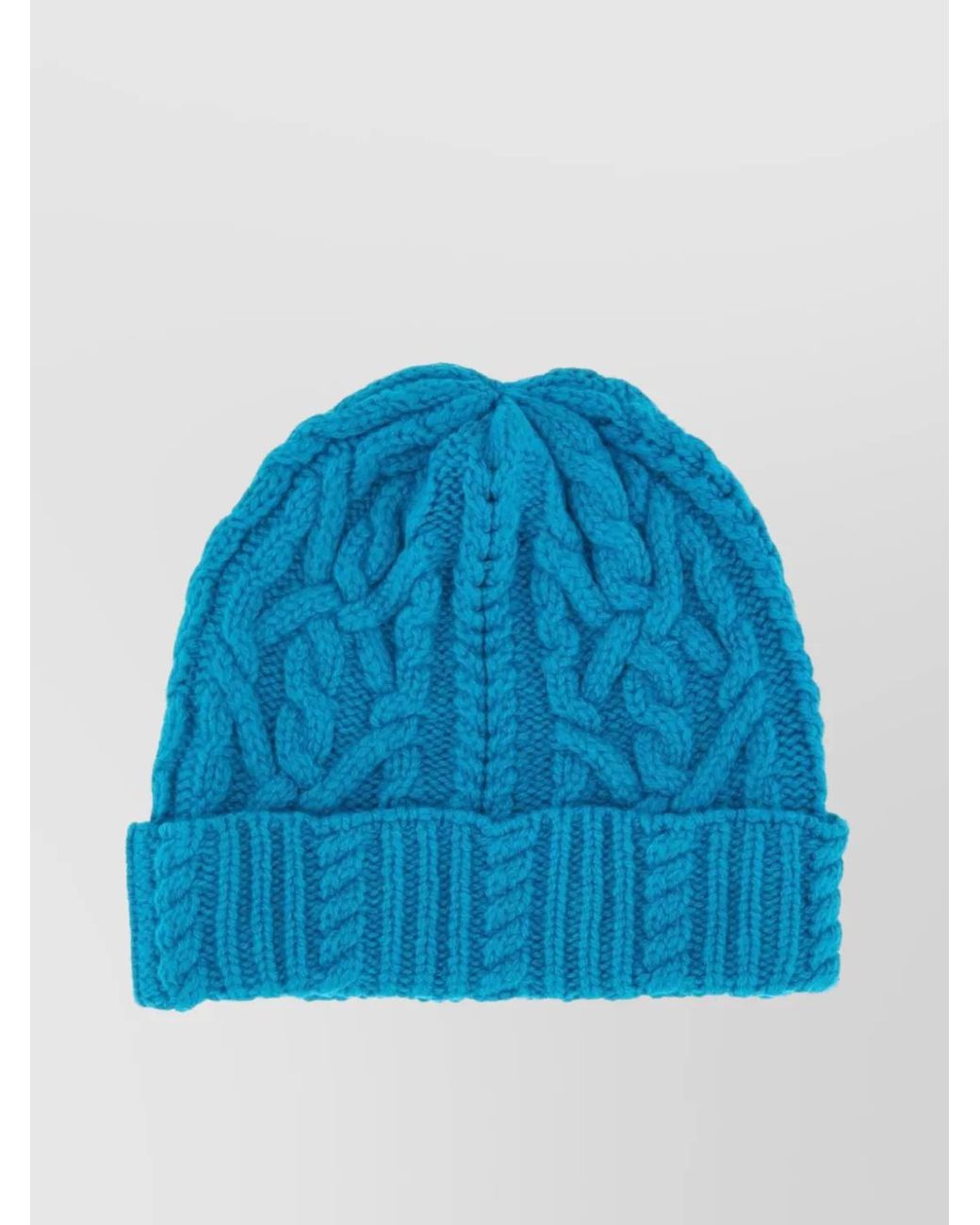 Aspesi Blue Wool Beanie
