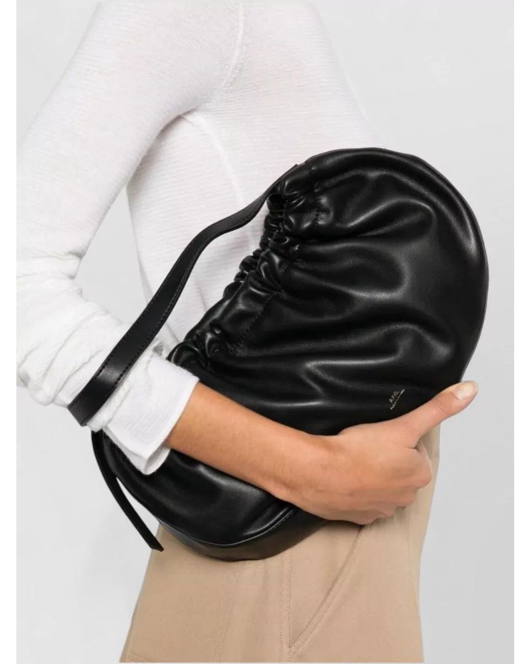 A.P.C. Black Ninon Hoop Shoulder Bag