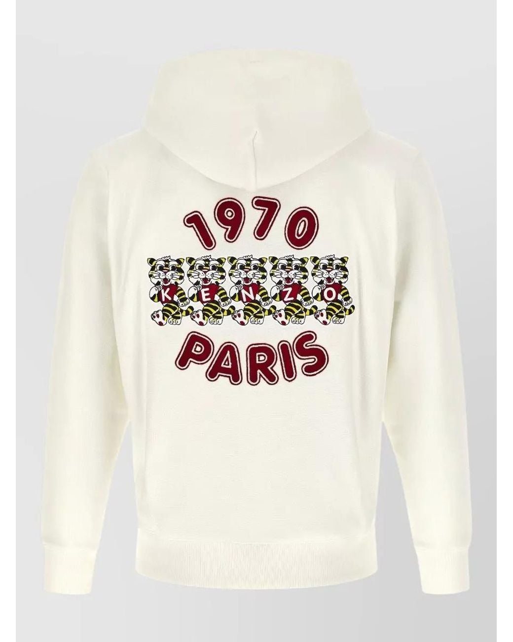 KENZO Natural Cotton Embroidered Hoodie