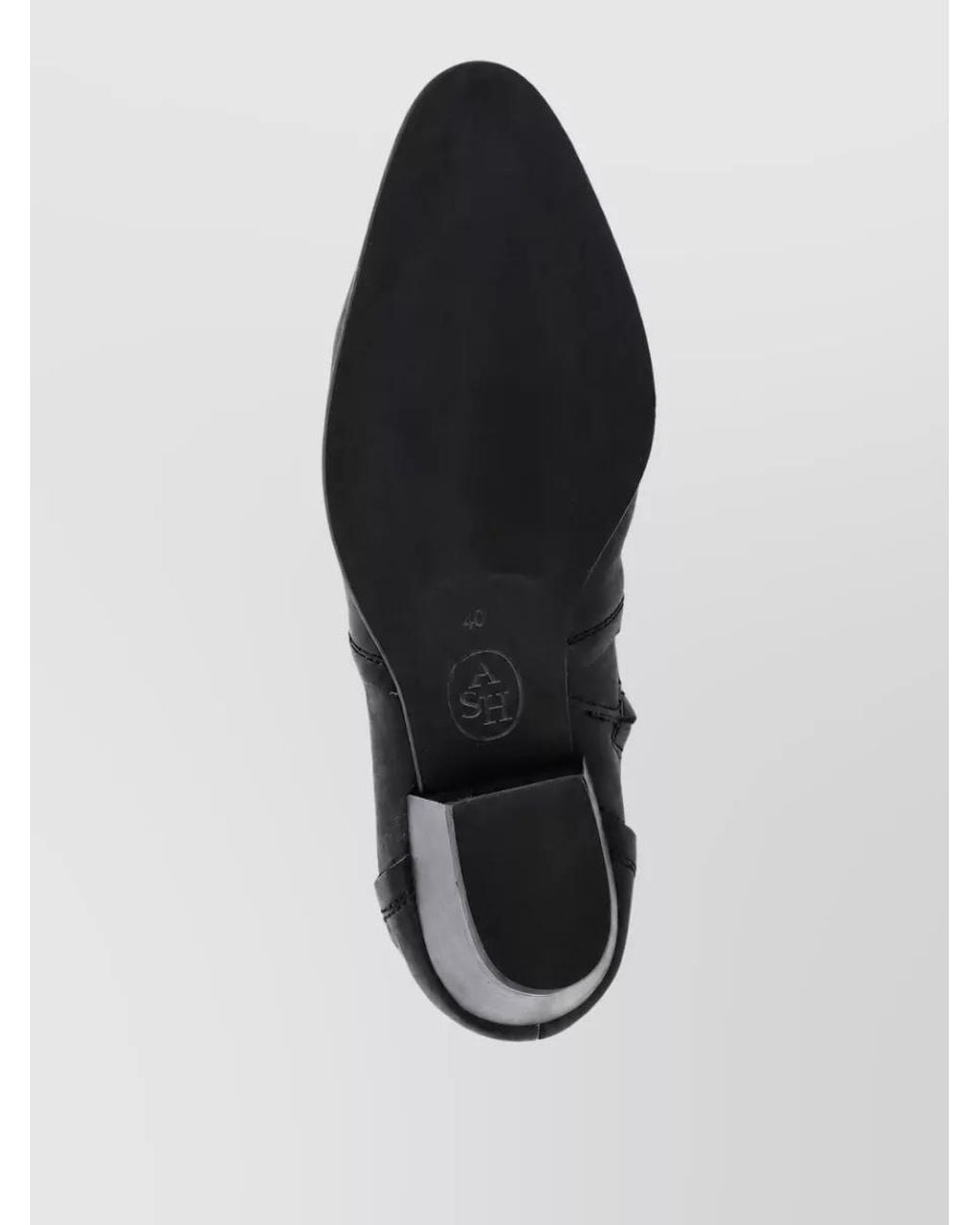Ash Black Leather Ankle Boots