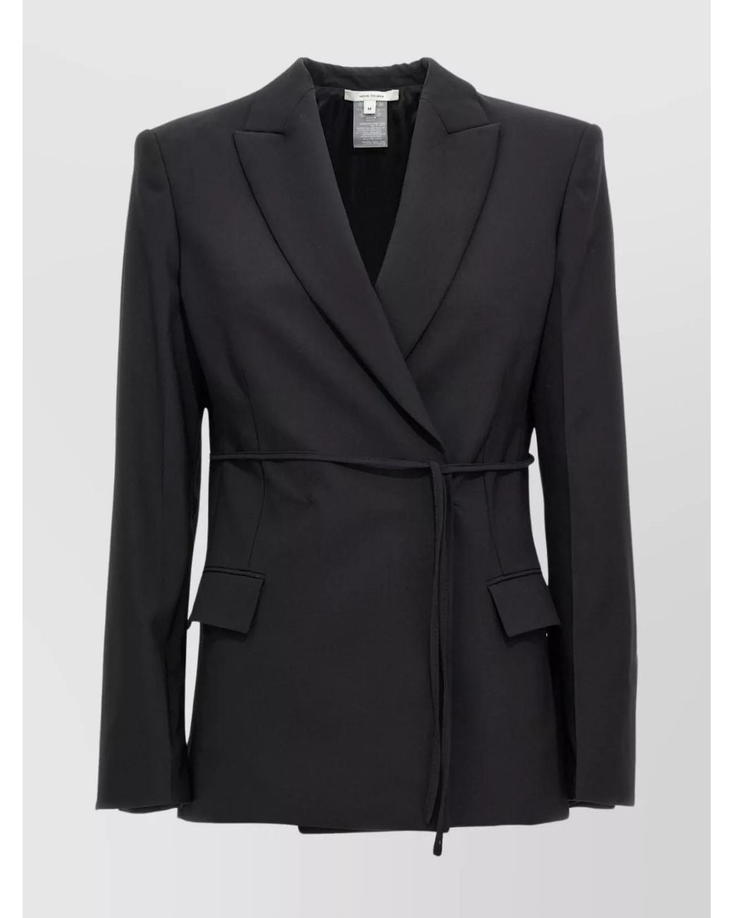 Nensi Dojaka Black Virgin Wool Double-Breasted Blazer