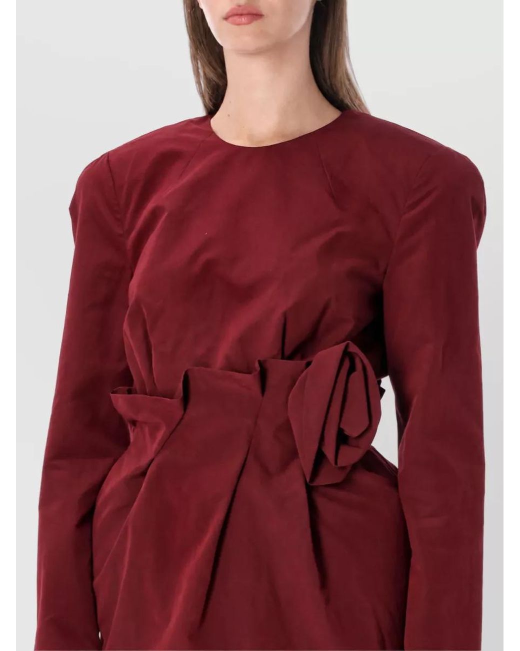 Magda Butrym Red Silk-Blend Mini Dress