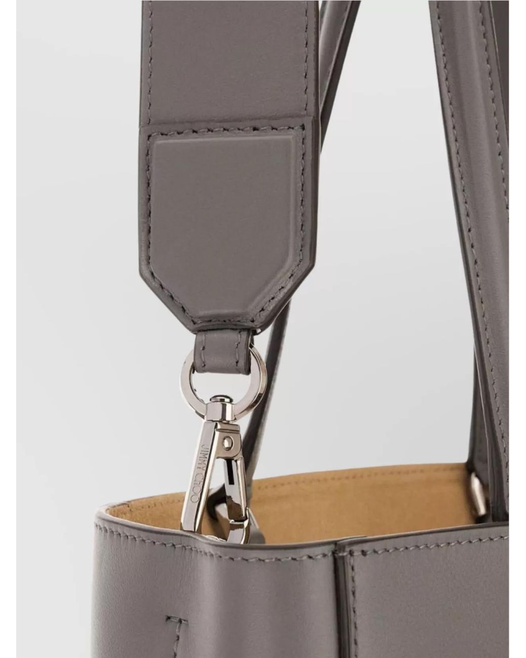 Jimmy Choo Gray Studded Leather Tote Bag for men