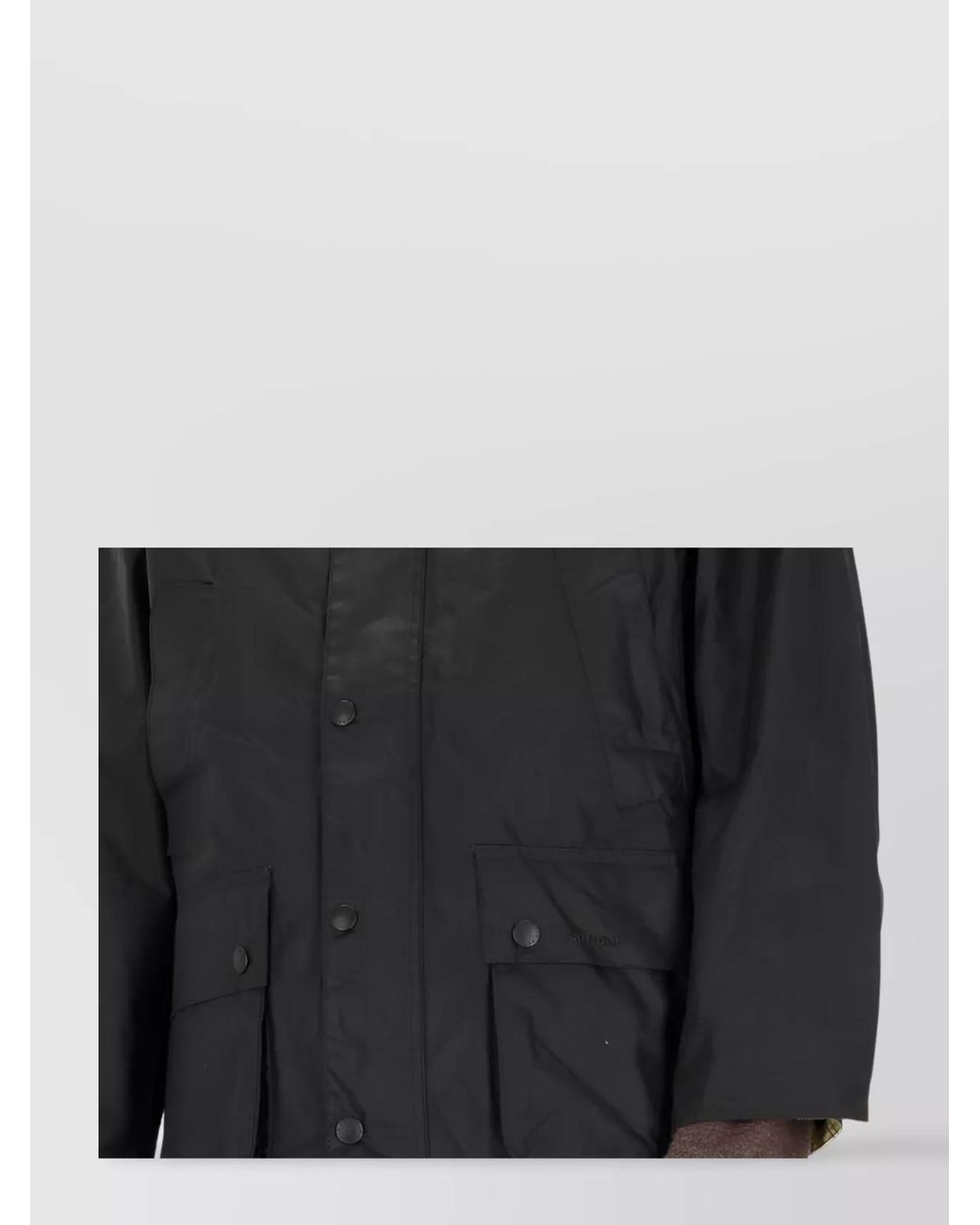 Barbour Black Waxed Cotton Jacket for men
