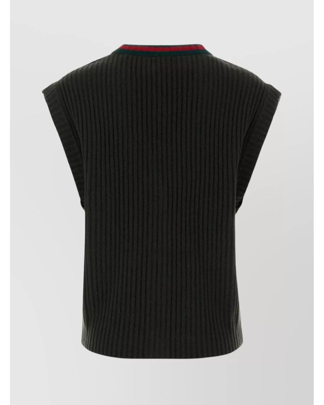 Gucci Black V-Neck Sleeveless Sweater