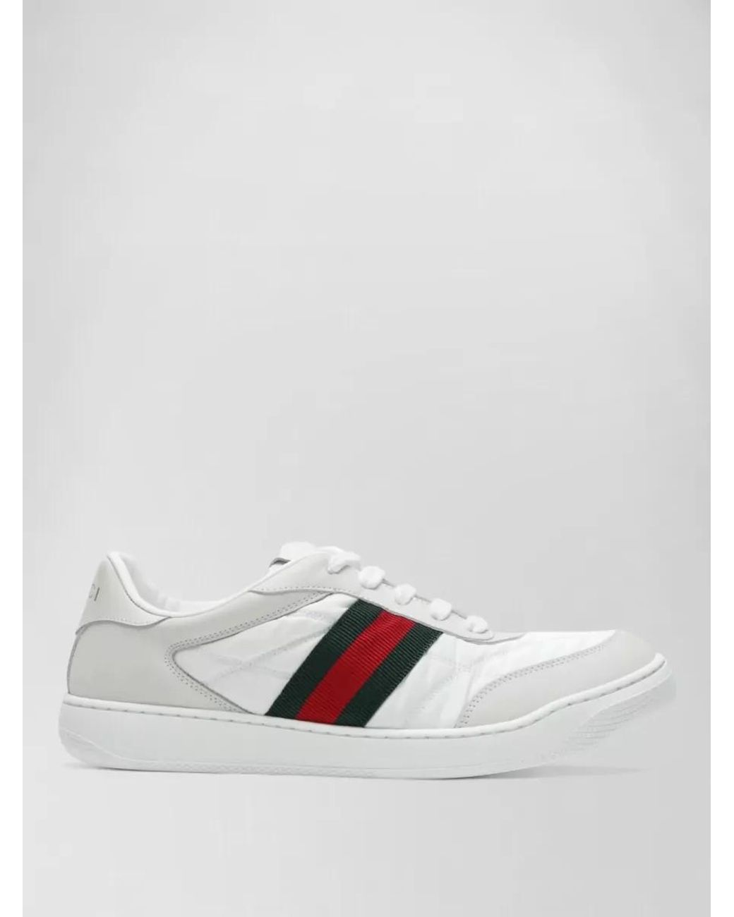 Gucci White Nylon Low-Top Sneakers