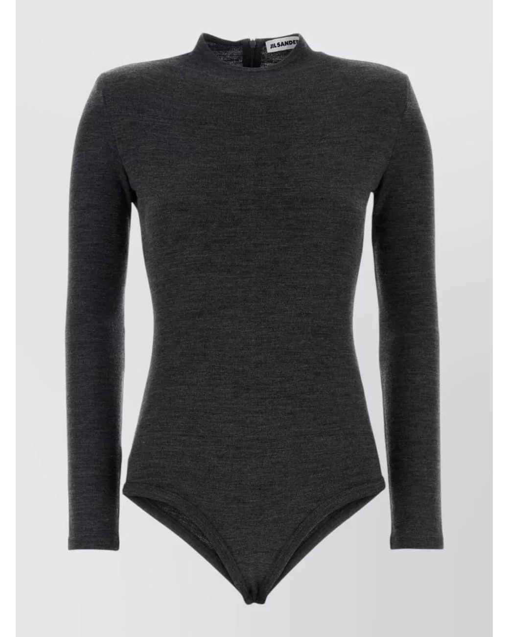 Jil Sander Black Wool Bodysuit