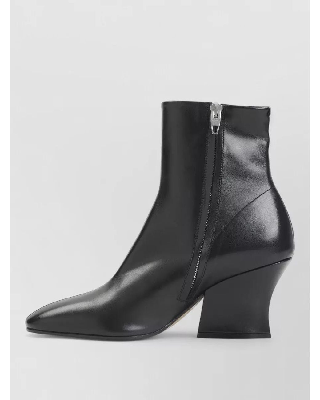 Jil Sander Black Leather Ankle Boots