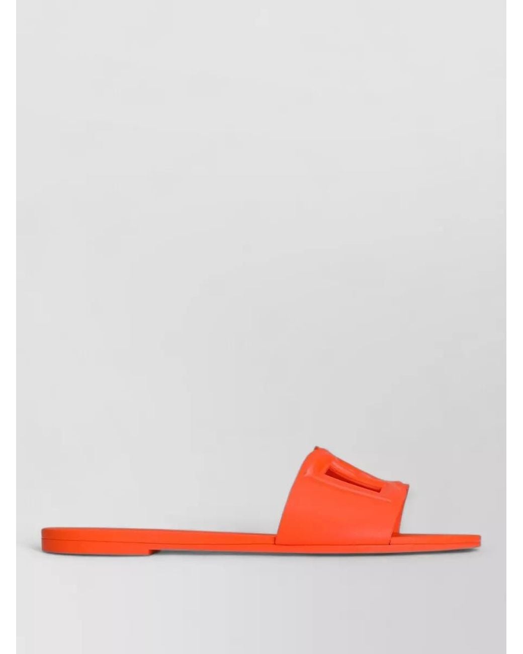 Dolce & Gabbana Red Rubber Logo Slides