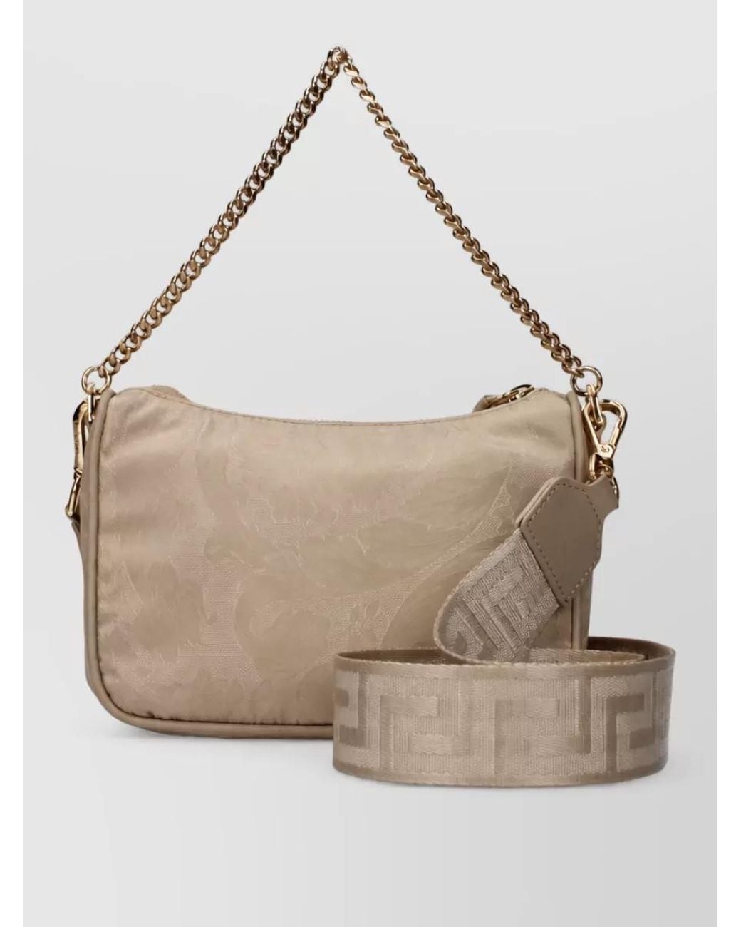Versace Natural Fabric Clutch Bag