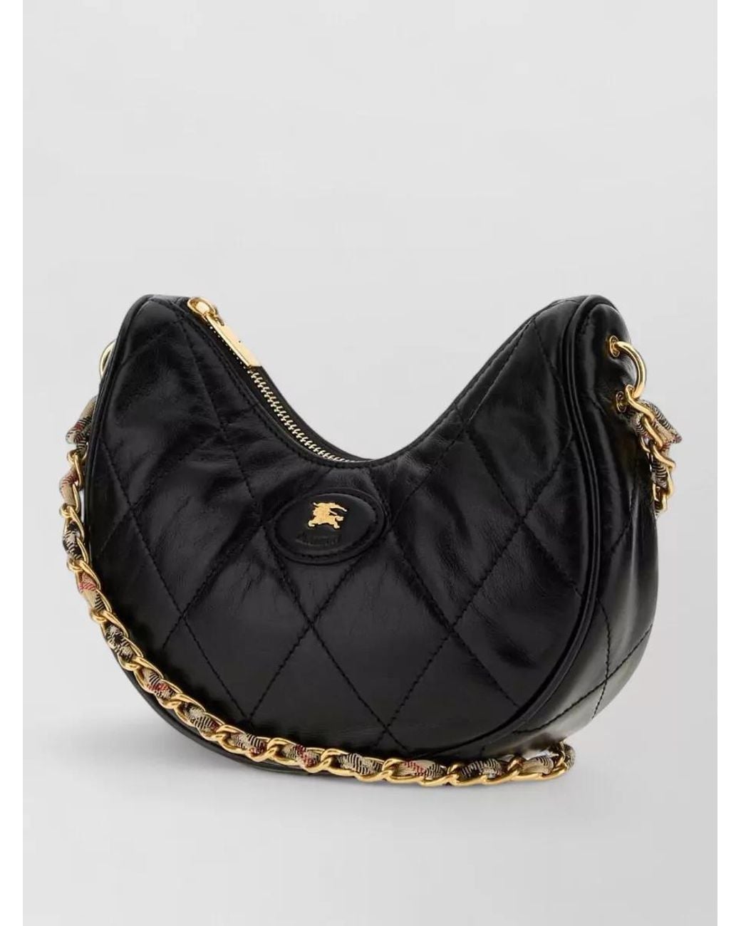 Burberry Black Horseshoe Leather Clutch Bag