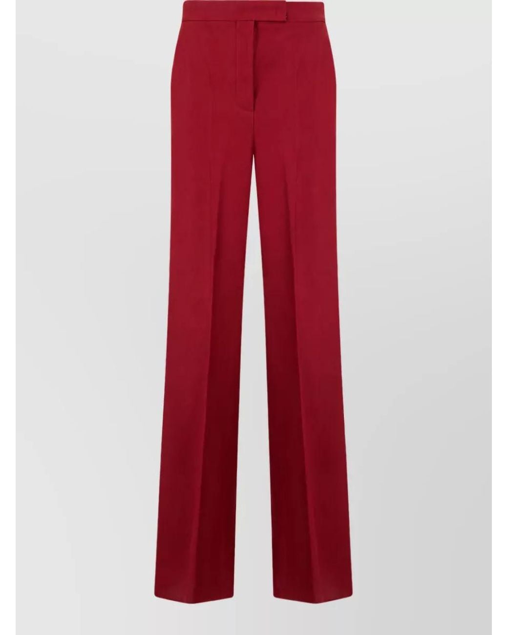 Max Mara Red High-Rise Wide-Leg Trousers