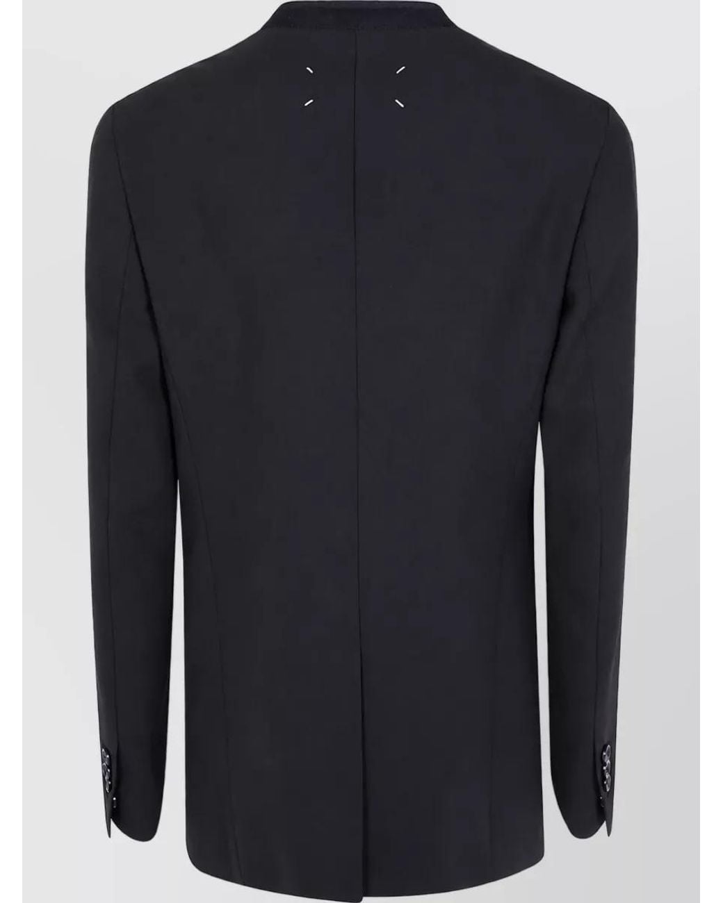 Maison Margiela Blue Single-Breasted Wool Blazer