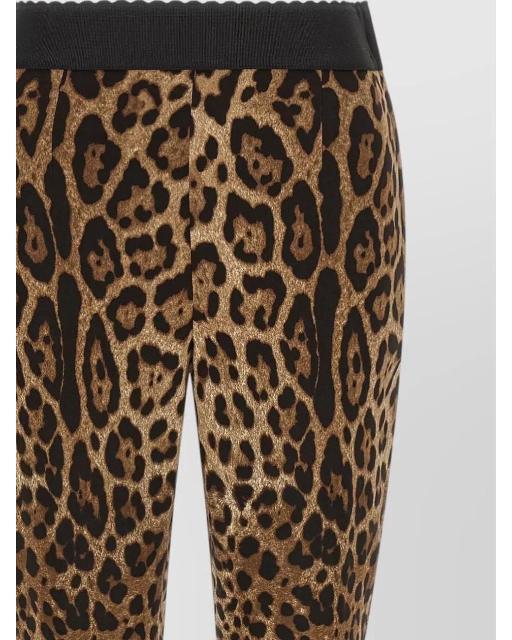 Dolce & Gabbana Natural Leo Animal-Print High-Rise Leggings