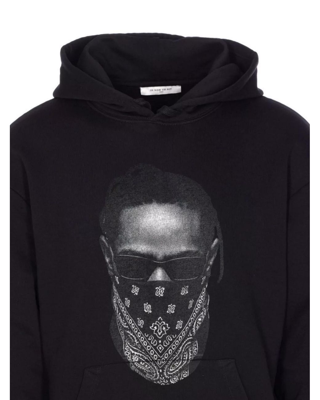 Ih Nom Uh Nit Blue Cotton Printed Hoodie for men