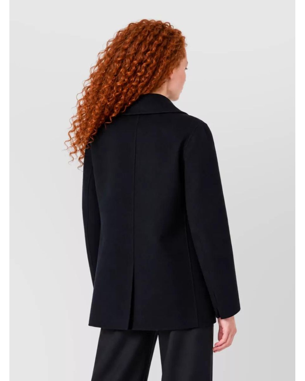Max Mara Blue Double Breasted Coat