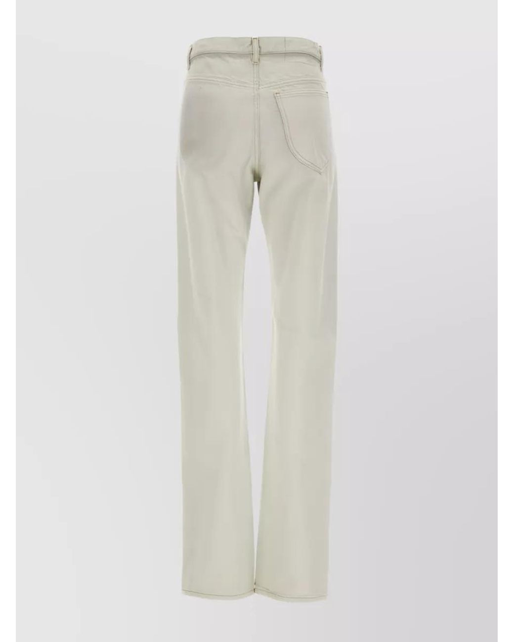 Maison Margiela White Denim High-Rise Straight-Leg Jeans