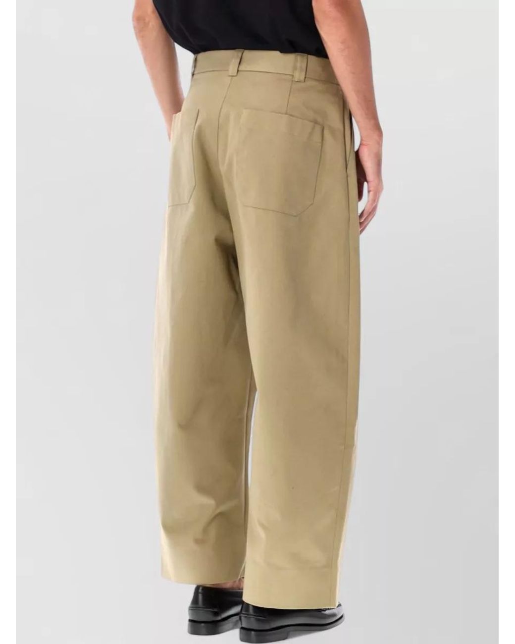 Studio Nicholson Natural Cotton Wide-Leg Trousers for men