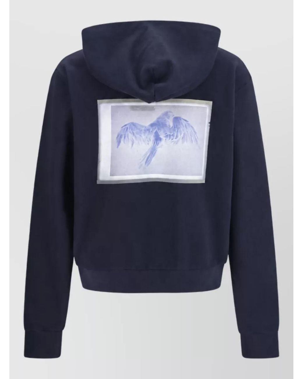 Maison Margiela Blue Cotton Hooded Sweatshirt for men