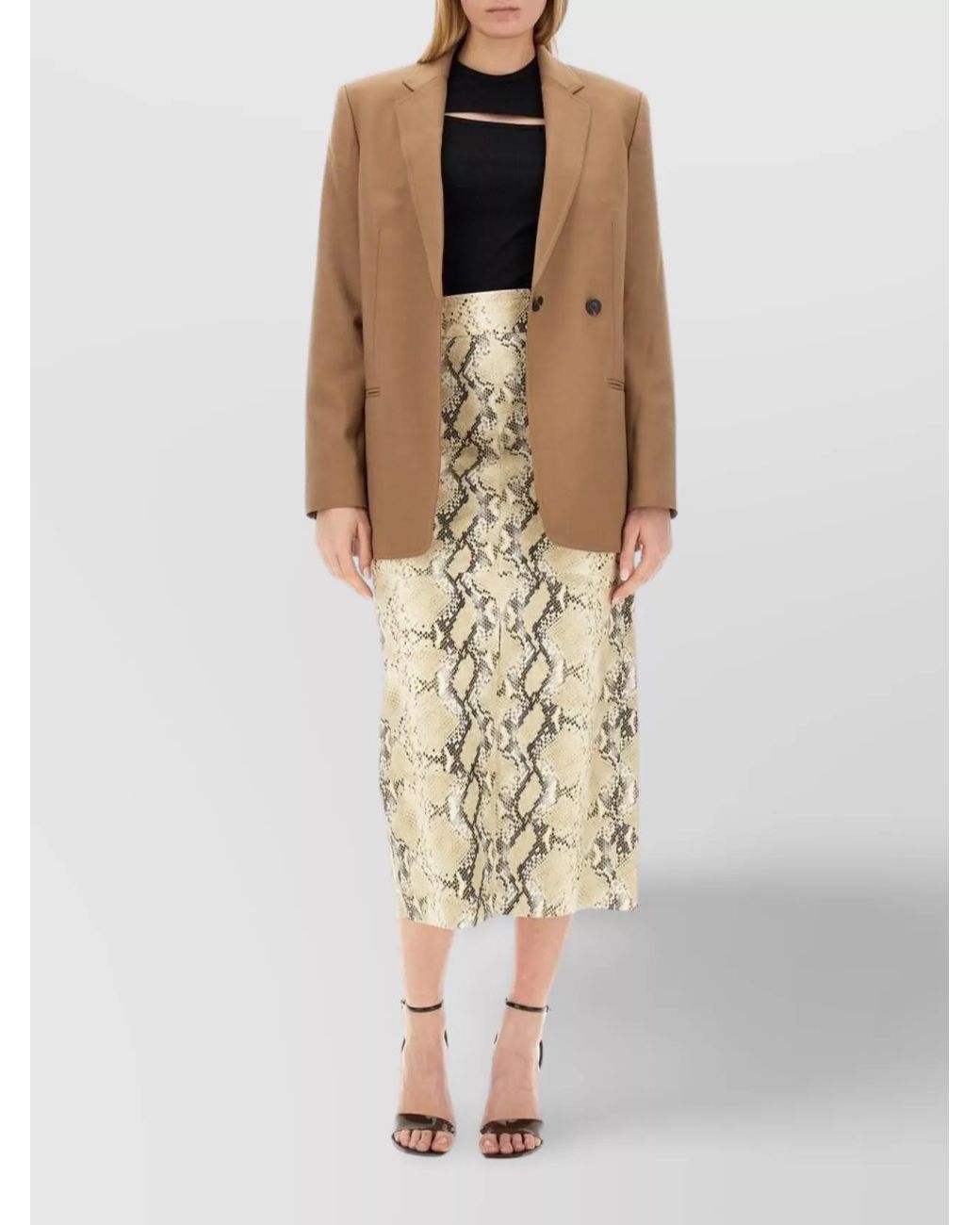 Helmut Lang Natural Single-Breasted Regular-Fit Blazer
