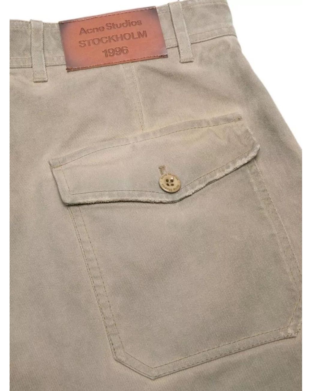 Acne Natural Apos;S Stained Twill Wide-Leg Trousers for men